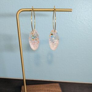 Small Gold and Multicolor Drop Earrings